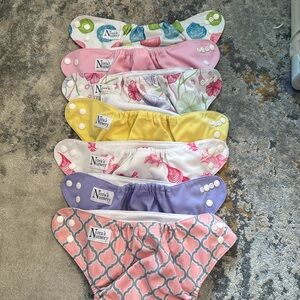 Nora’s nursery cloth diapers